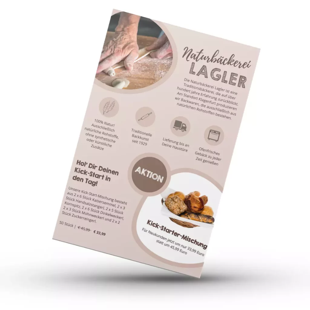 Naturbäckerei Lagler Flyer