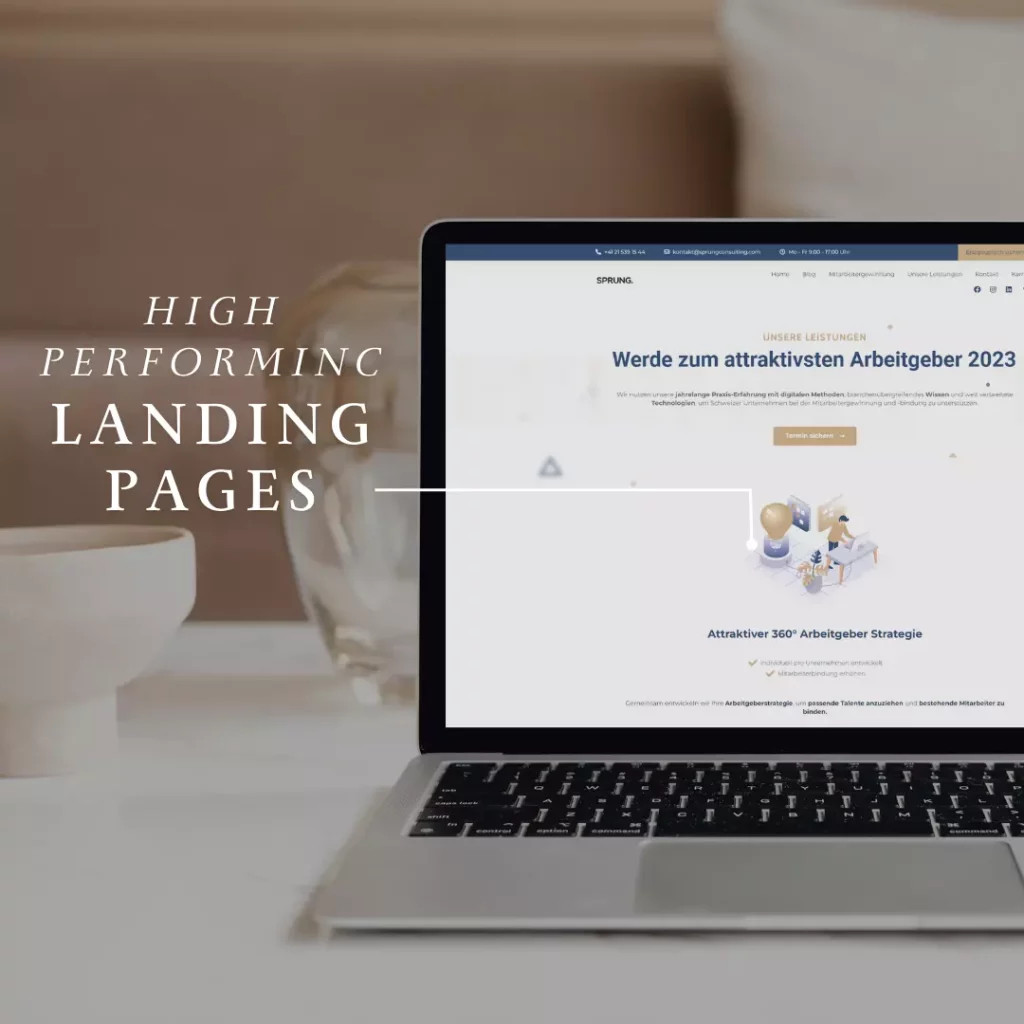 Landing Pages für SPRUNG.