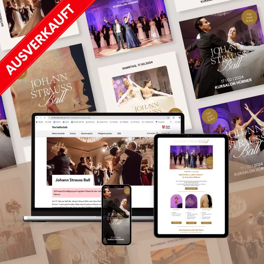Digitale Kampagne für Johann Strauss Ball