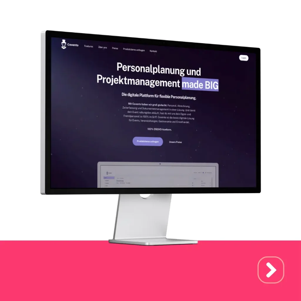 Covento Website Entwicklung, Teil 1