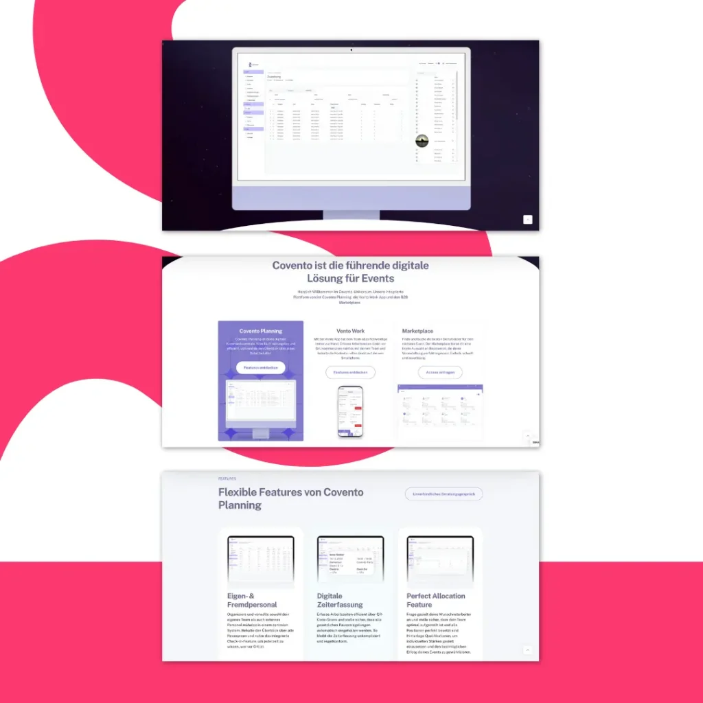 Covento Website Entwicklung, Teil 2